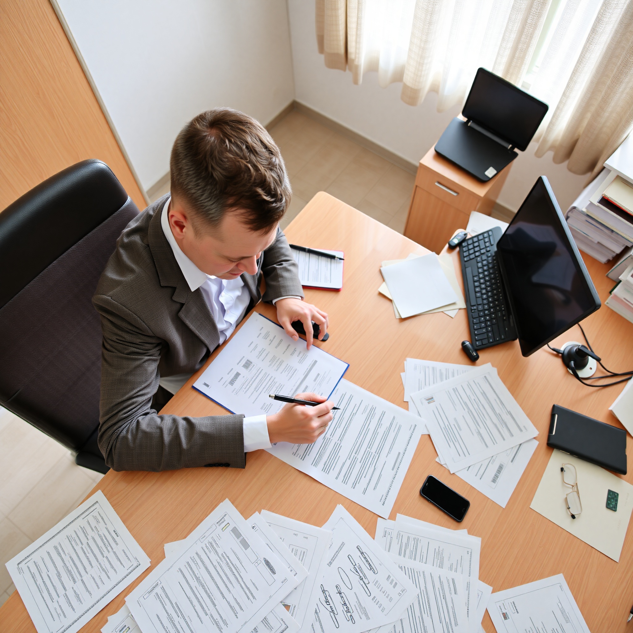 Профессиональное фото заполнения документов при подаче заявления в социальной службе