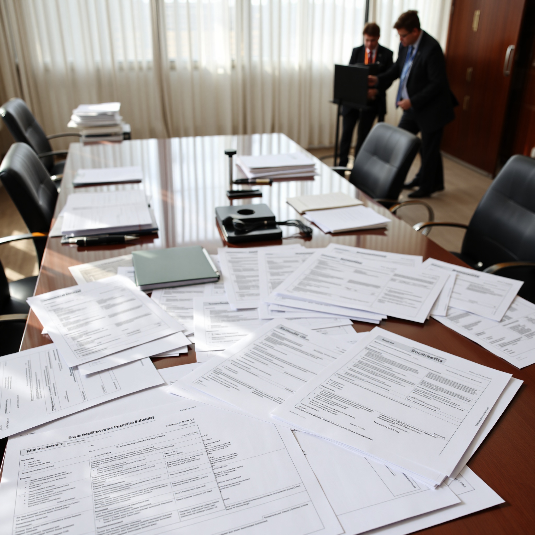 Профессиональное фото документов о социальных выплатах